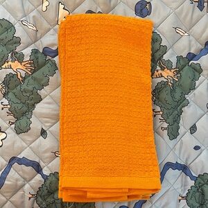 Vibrant Orange Bathroom or Kitchen Towels